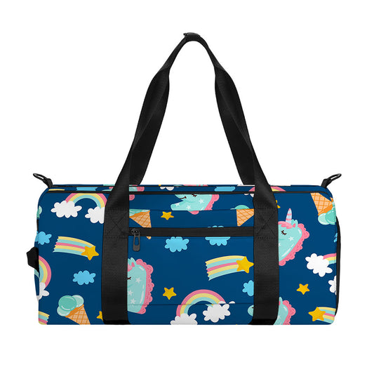 Cute Girly Unicorn Pattern Print Gym Bag