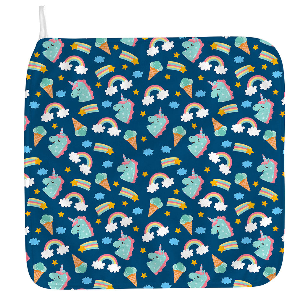 Cute Girly Unicorn Pattern Print Hand Towel