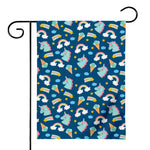 Cute Girly Unicorn Pattern Print House Flag