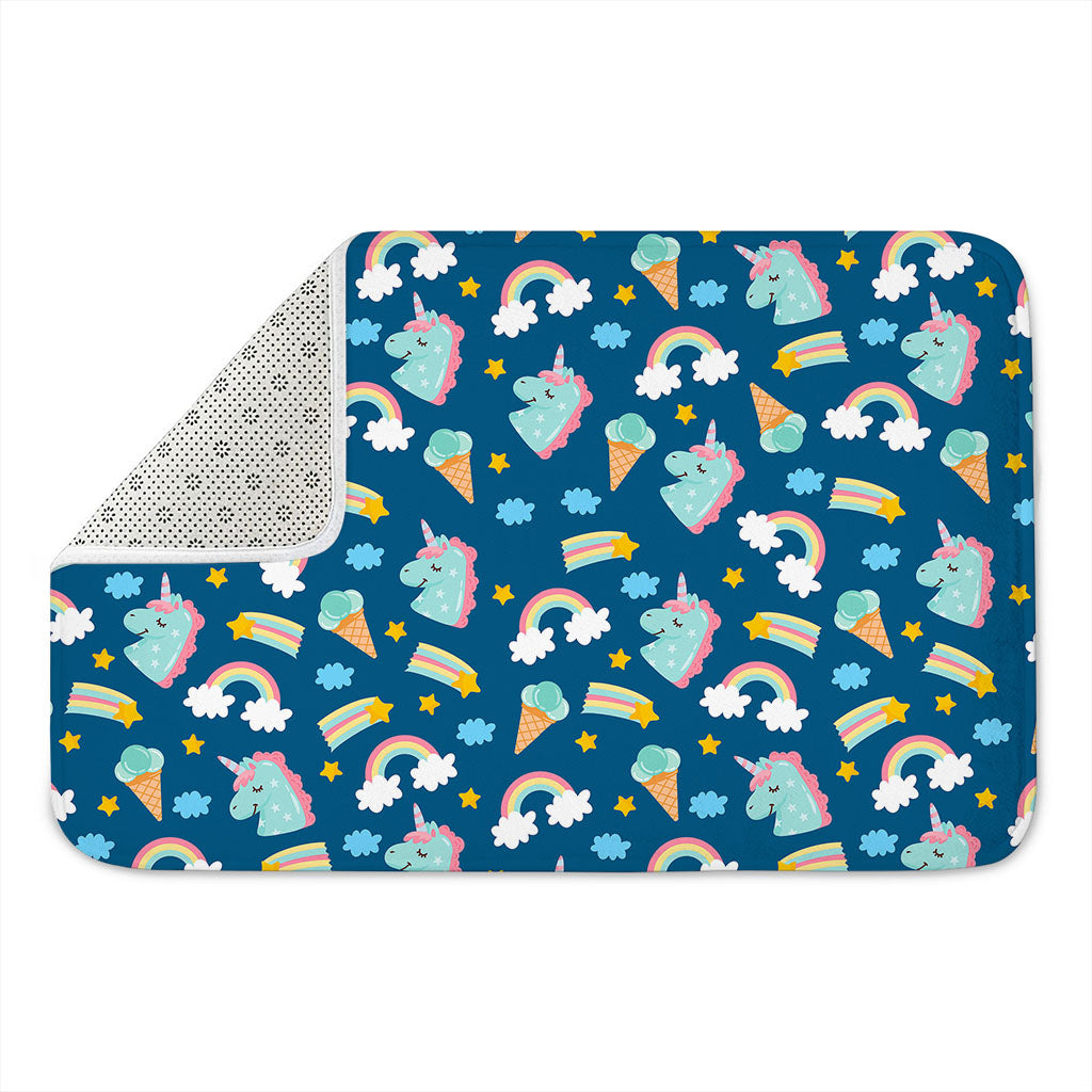 Cute Girly Unicorn Pattern Print Indoor Door Mat