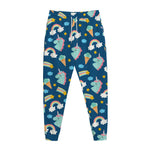 Cute Girly Unicorn Pattern Print Jogger Pants