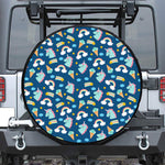 Cute Girly Unicorn Pattern Print Leather Spare Tire Cover