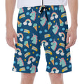 Cute Girly Unicorn Pattern Print Men's Beach Shorts