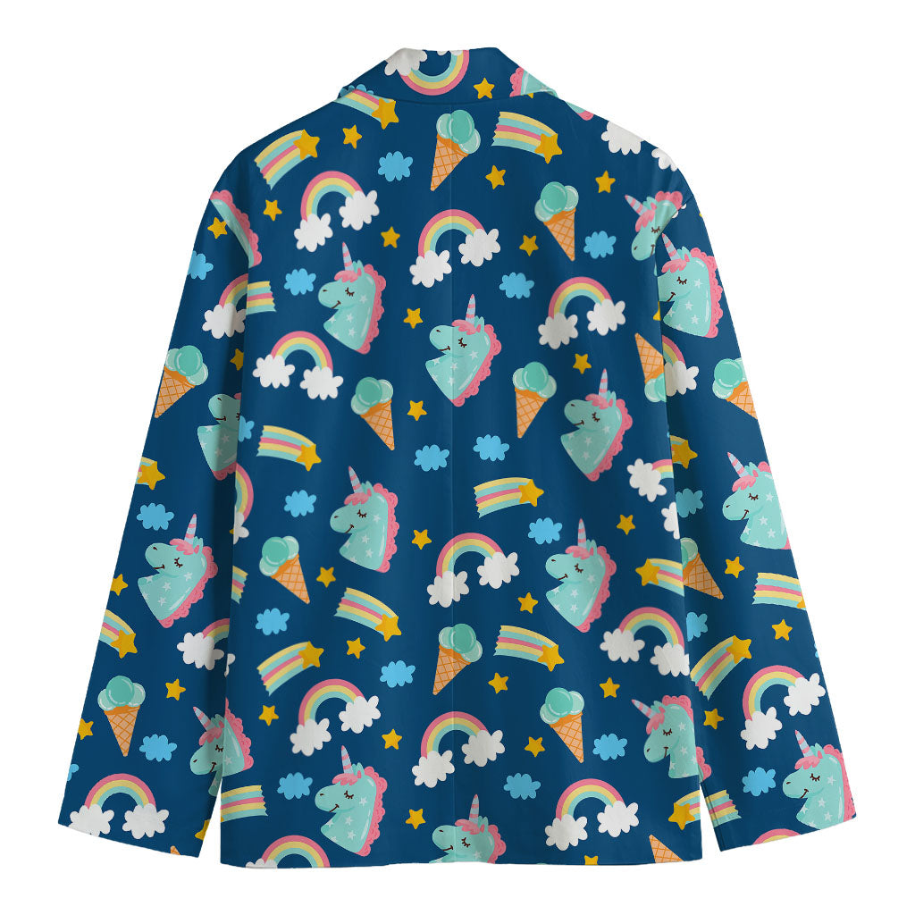 Cute Girly Unicorn Pattern Print Men's Blazer