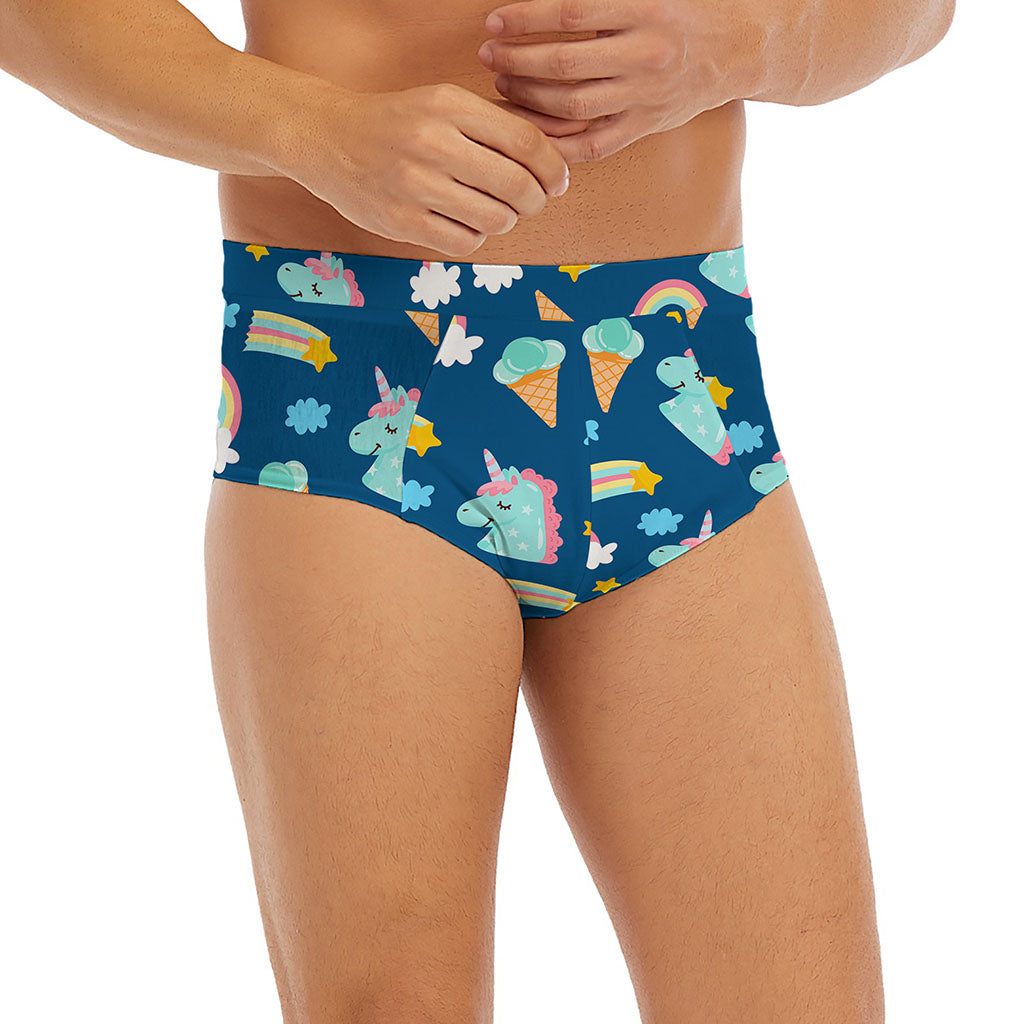 Cute Girly Unicorn Pattern Print Men's Briefs