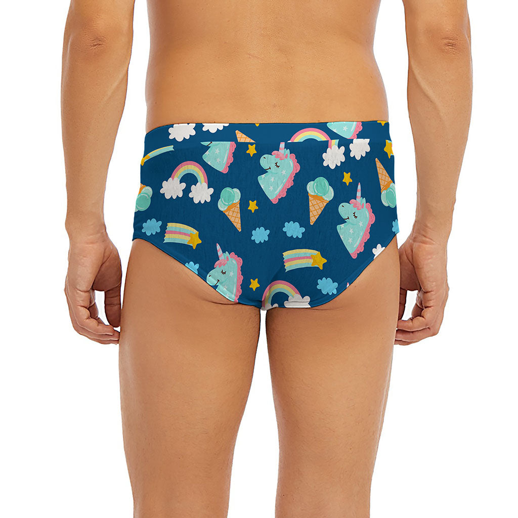 Cute Girly Unicorn Pattern Print Men's Briefs