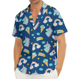 Cute Girly Unicorn Pattern Print Men's Deep V-Neck Shirt