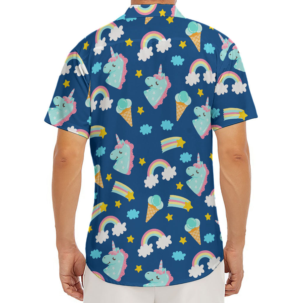 Cute Girly Unicorn Pattern Print Men's Deep V-Neck Shirt