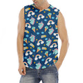 Cute Girly Unicorn Pattern Print Men's Fitness Tank Top