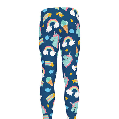 Cute Girly Unicorn Pattern Print Men's leggings