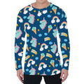 Cute Girly Unicorn Pattern Print Men's Long Sleeve T-Shirt