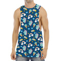 Cute Girly Unicorn Pattern Print Men's Muscle Tank Top