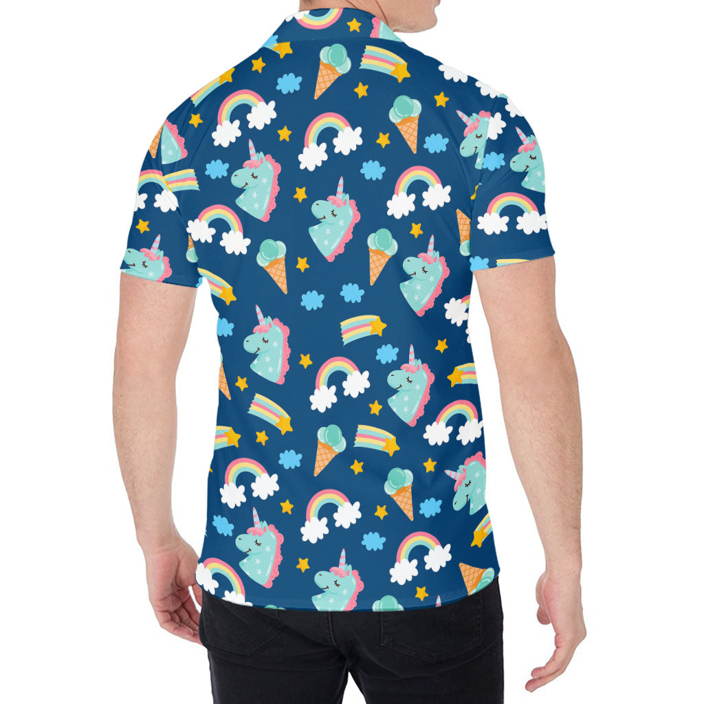Cute Girly Unicorn Pattern Print Men's Shirt