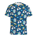 Cute Girly Unicorn Pattern Print Men's Athletic T-Shirt