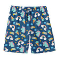 Cute Girly Unicorn Pattern Print Men's Swim Trunks