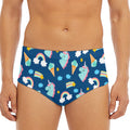 Cute Girly Unicorn Pattern Print Men's Triangle Swim Briefs