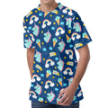 Cute Girly Unicorn Pattern Print Men's Velvet T-Shirt