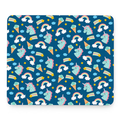 Cute Girly Unicorn Pattern Print Mouse Pad