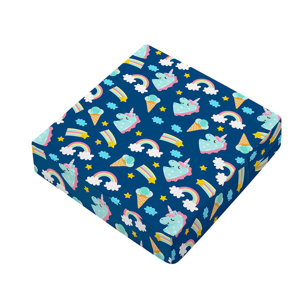 Cute Girly Unicorn Pattern Print Outdoor Seat Cushion Cover