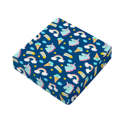 Cute Girly Unicorn Pattern Print Outdoor Seat Cushion Cover