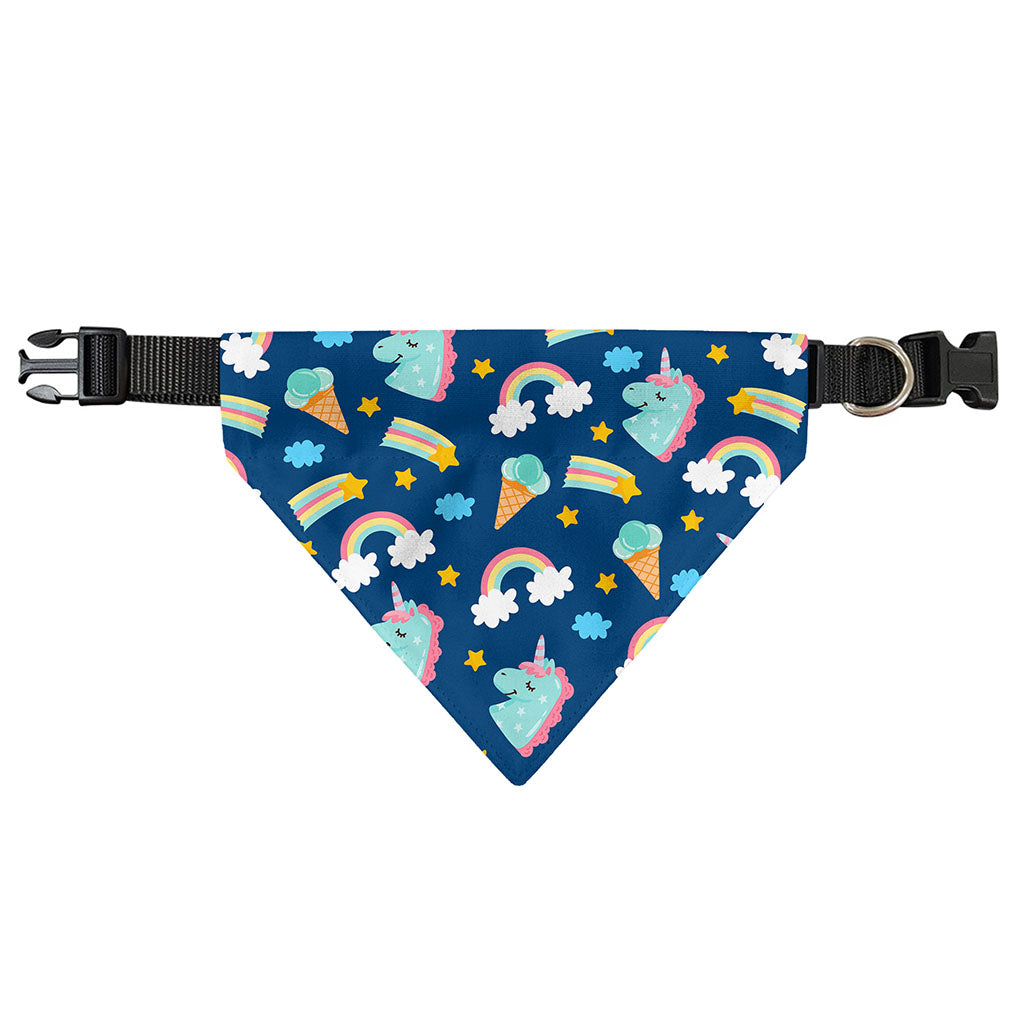Cute Girly Unicorn Pattern Print Over The Collar Dog Bandana