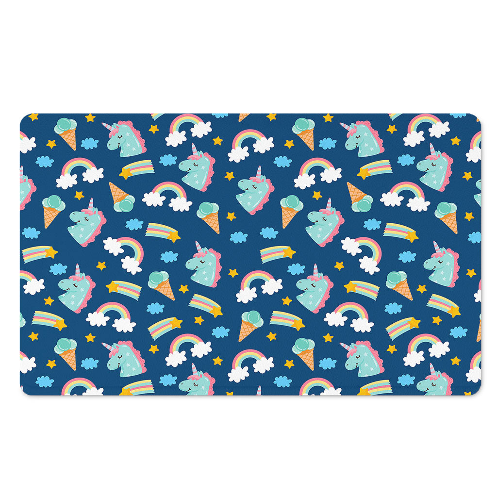 Cute Girly Unicorn Pattern Print Polyester Doormat