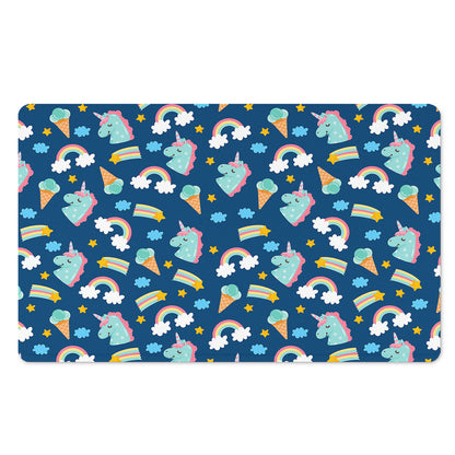 Cute Girly Unicorn Pattern Print Polyester Doormat