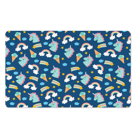 Cute Girly Unicorn Pattern Print Polyester Doormat