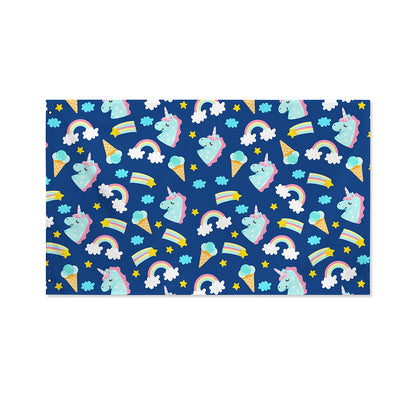 Cute Girly Unicorn Pattern Print Polyester Flag