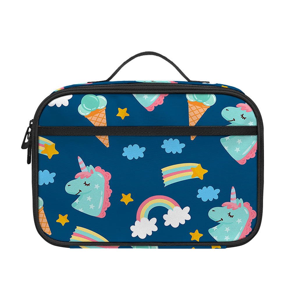 Cute Girly Unicorn Pattern Print Portable Lunch Bag