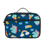 Cute Girly Unicorn Pattern Print Portable Lunch Bag