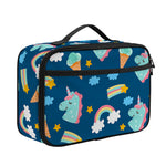 Cute Girly Unicorn Pattern Print Portable Lunch Bag