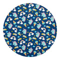 Cute Girly Unicorn Pattern Print Round Blanket