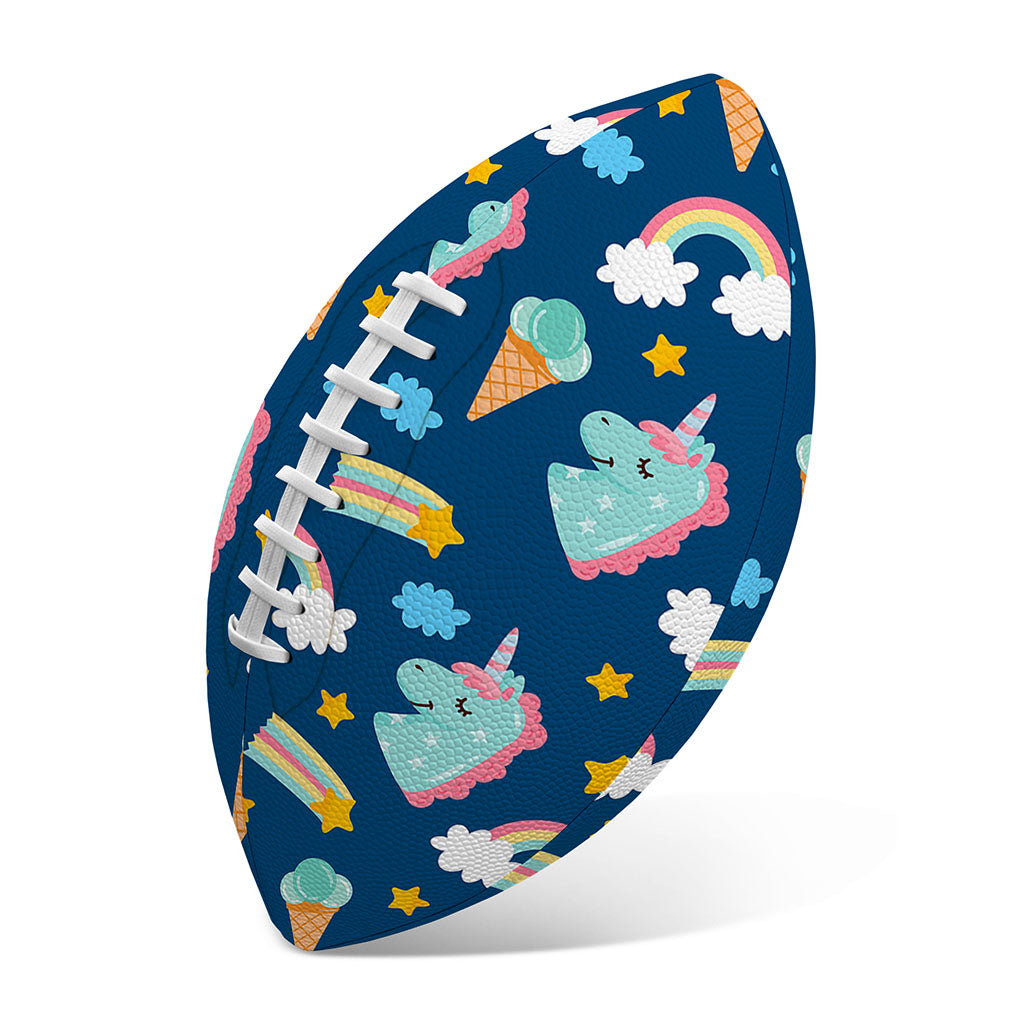 Cute Girly Unicorn Pattern Print Rugby Ball