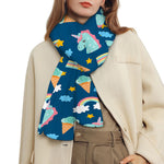 Cute Girly Unicorn Pattern Print Scarf