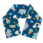 Cute Girly Unicorn Pattern Print Scarf