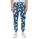 Cute Girly Unicorn Pattern Print Scuba Joggers