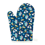 Cute Girly Unicorn Pattern Print Single Oven Mitt