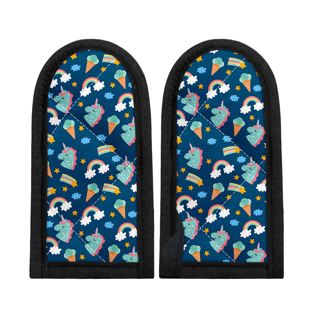 Cute Girly Unicorn Pattern Print Skillet Handle Cover
