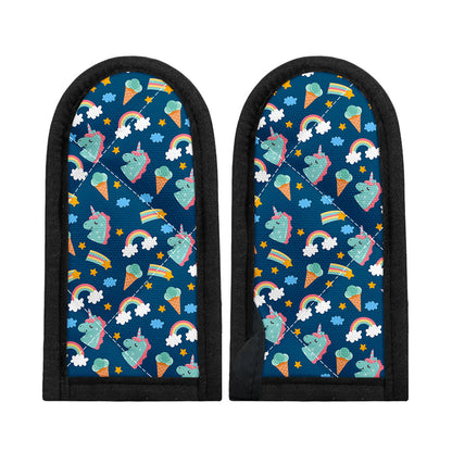 Cute Girly Unicorn Pattern Print Skillet Handle Cover