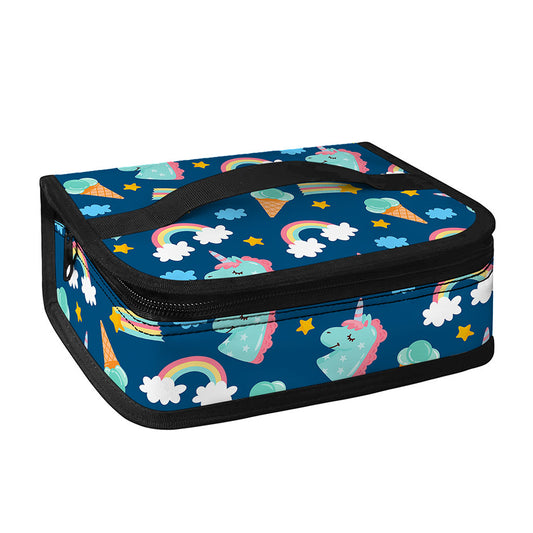 Cute Girly Unicorn Pattern Print Small Lunch Bag