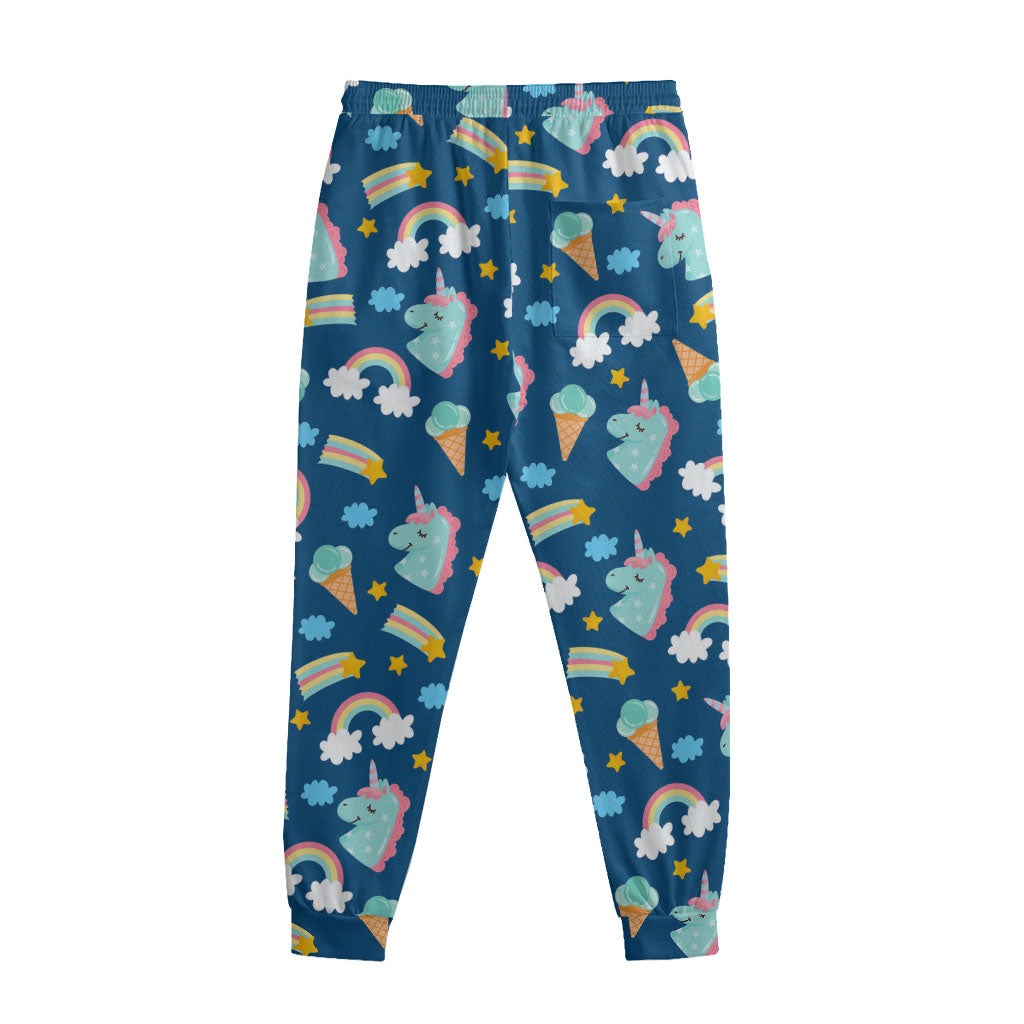 Cute Girly Unicorn Pattern Print Sweatpants