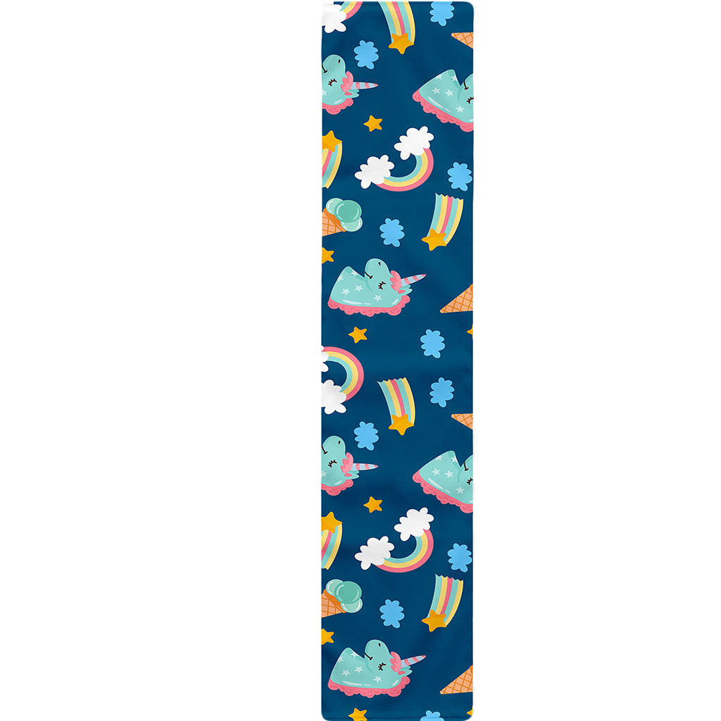 Cute Girly Unicorn Pattern Print Table Runner