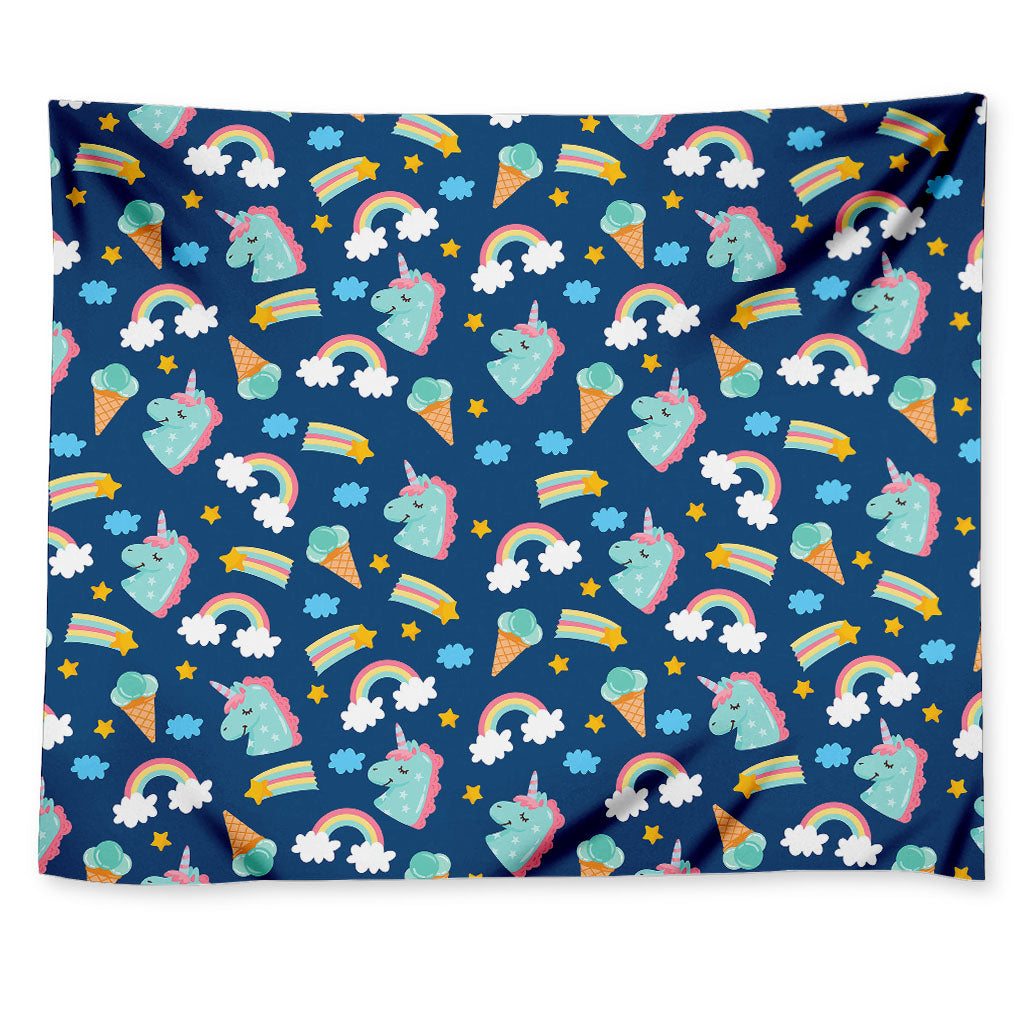 Cute Girly Unicorn Pattern Print Tapestry