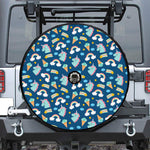 Cute Girly Unicorn Pattern Print Tire Cover With Camera Hole