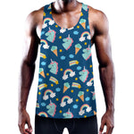 Cute Girly Unicorn Pattern Print Training Tank Top