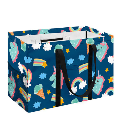 Cute Girly Unicorn Pattern Print Utility Tote Bag