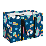 Cute Girly Unicorn Pattern Print Utility Tote Bag