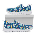 Cute Girly Unicorn Pattern Print White Running Shoes