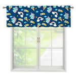 Cute Girly Unicorn Pattern Print Window Valance